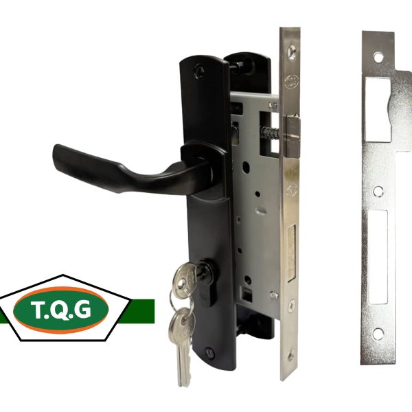 Serrure complète TQG noire à 3clès