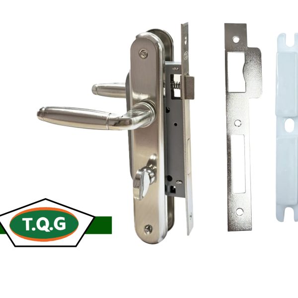 Serrure toilette complète argentée A